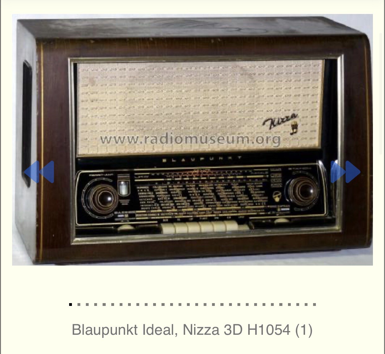 Nizza 3D H1054 3 Lautsprecher Radio Works!! 1954-55