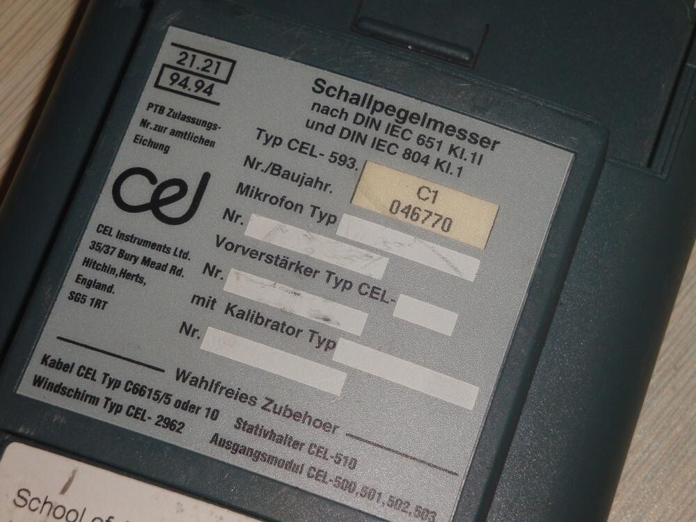 Casella CEL-593 Sound Level Analyzer + CEL-502 Serial Module W/O Sound Module