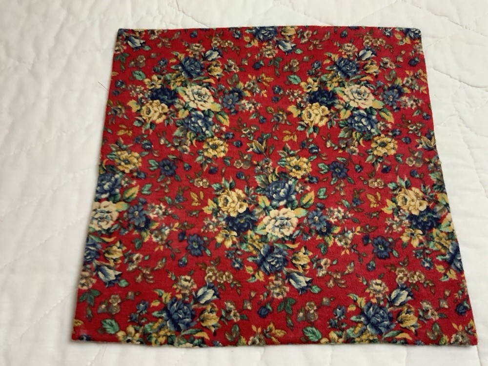 Antique Patchwork Quilt Table Topper, Four Patch W/ Triangles, Early Calicos