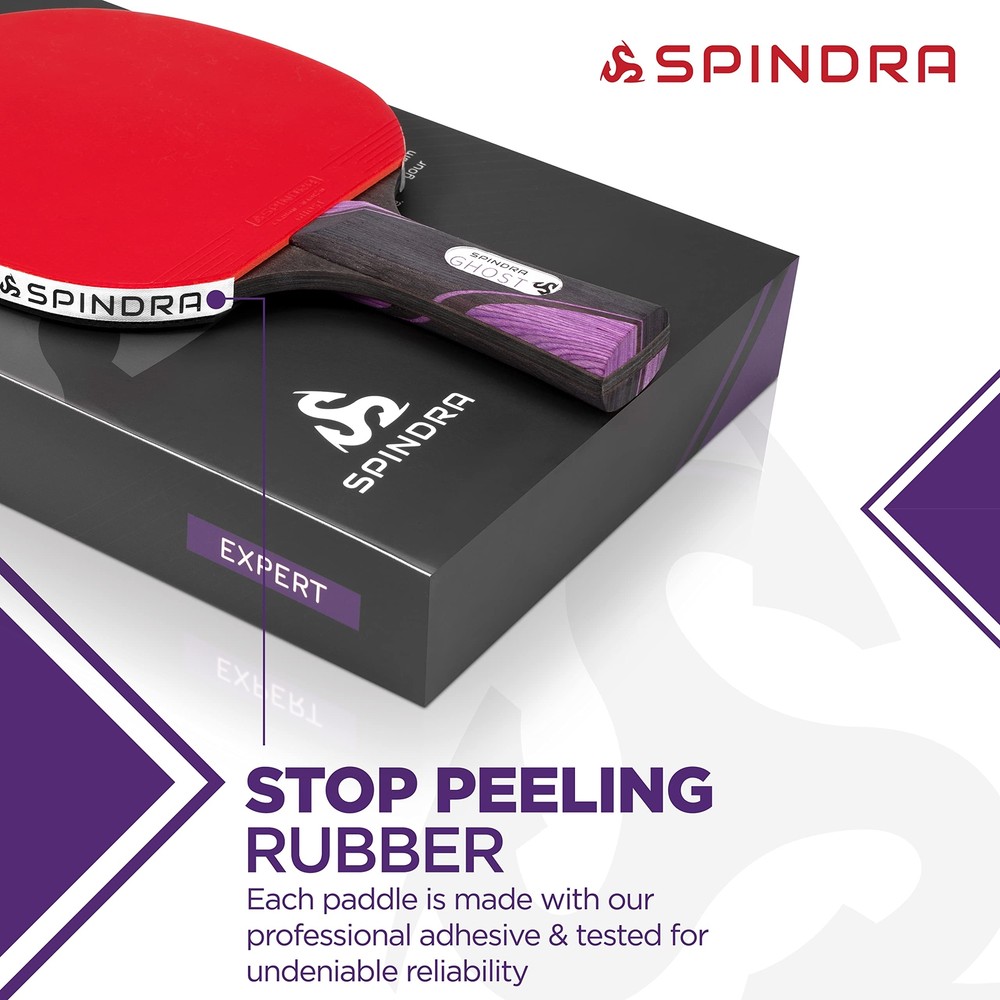 Spindra Performance Level Ping Pong Paddle Intermediate/Advanced Table Tennis...