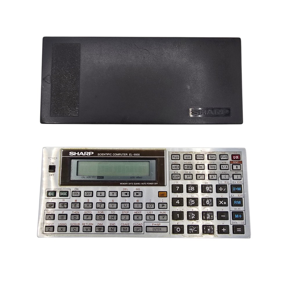 Sharp EL-5500 Scientific Calculator BASIC Computer Tested Works Needs Battery