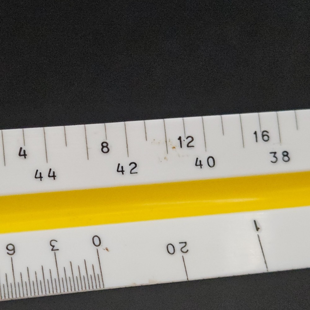 Vintage Dietzgen 1656 BP Triangular Scale Ruler Architecture Drafting
