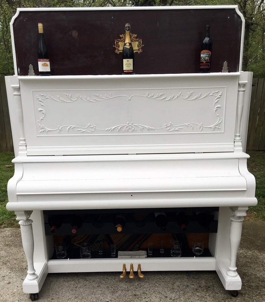 Repurposed Piano Into A Bar With Remote Controlled LED Lights