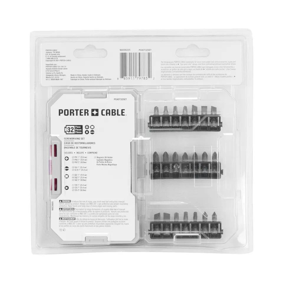 PORTER-CABLE PCAST32SET 32 pc. Screw Driving Set