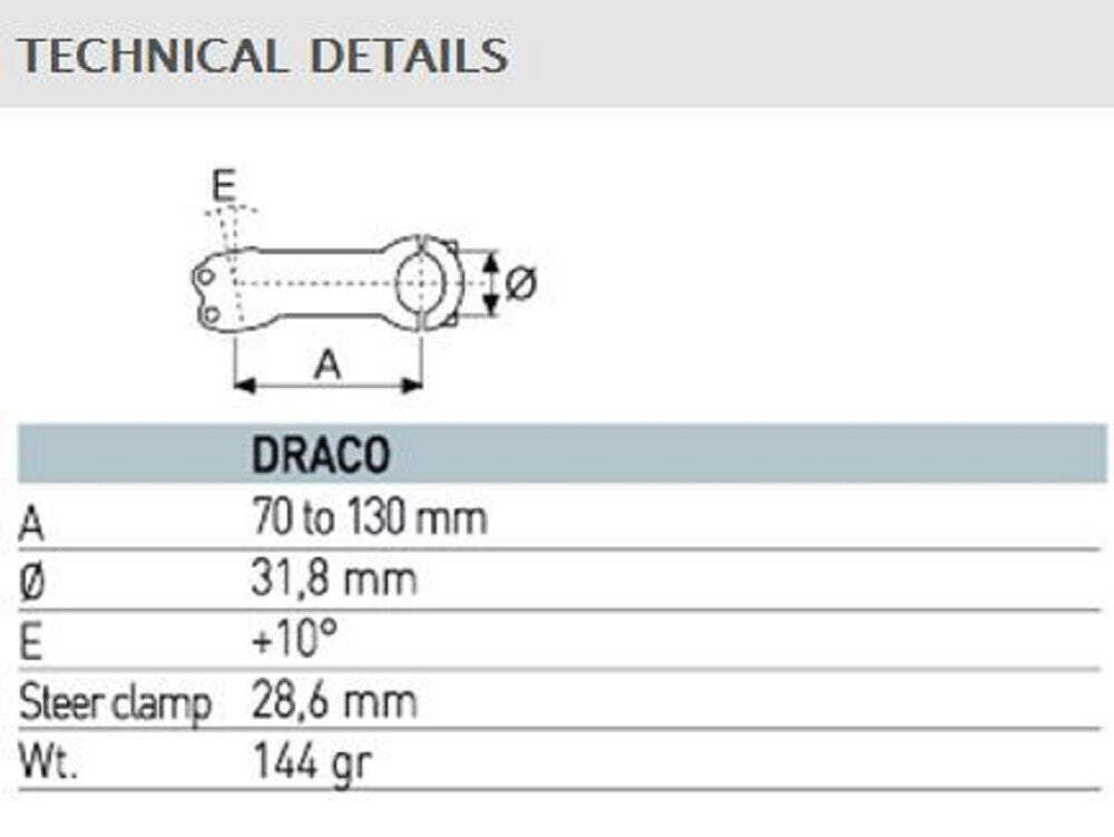 ITM Alcor 80 Stem (White) 110 mm