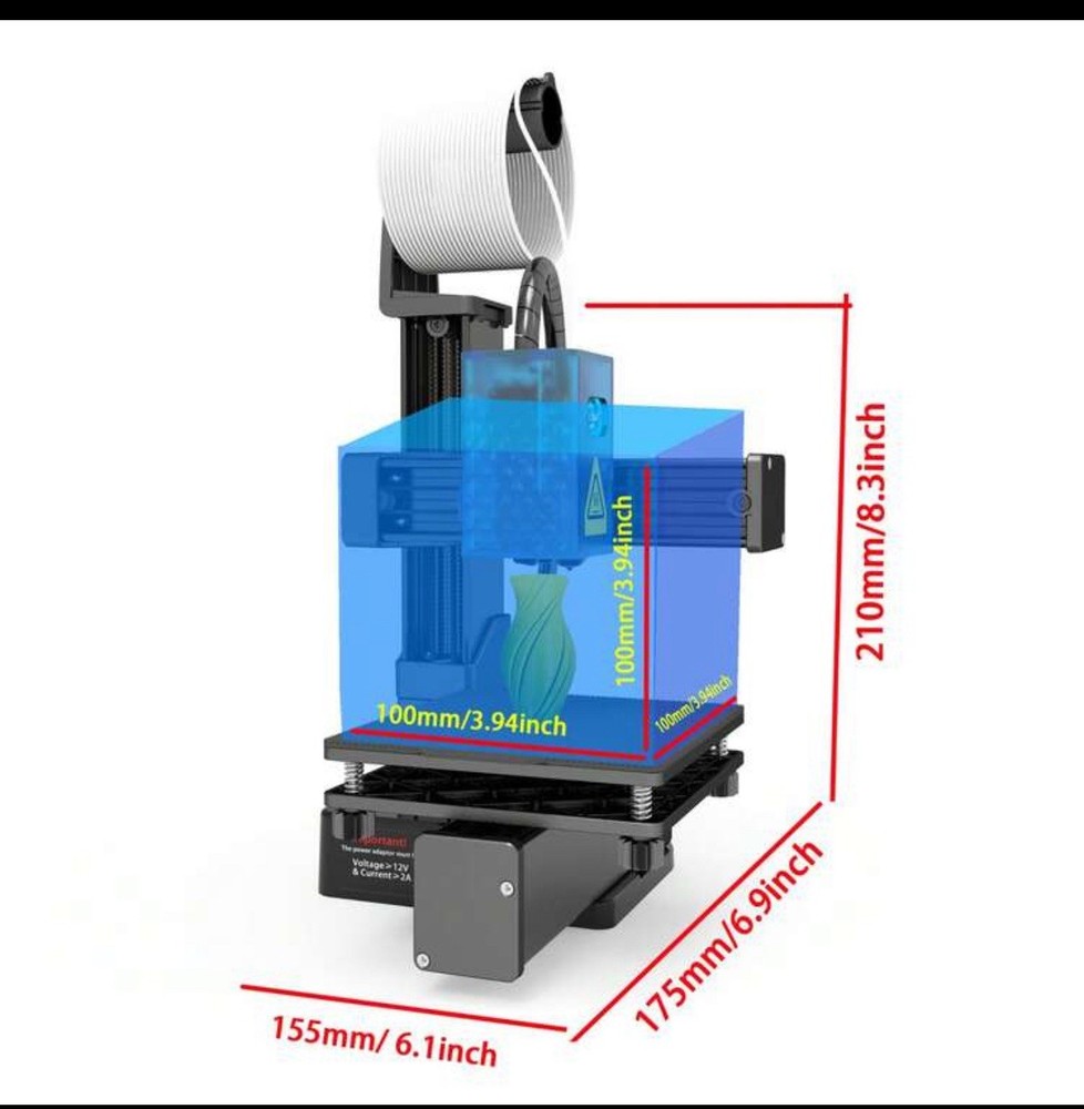 EasyThreed Mini 3D Printer, Black
