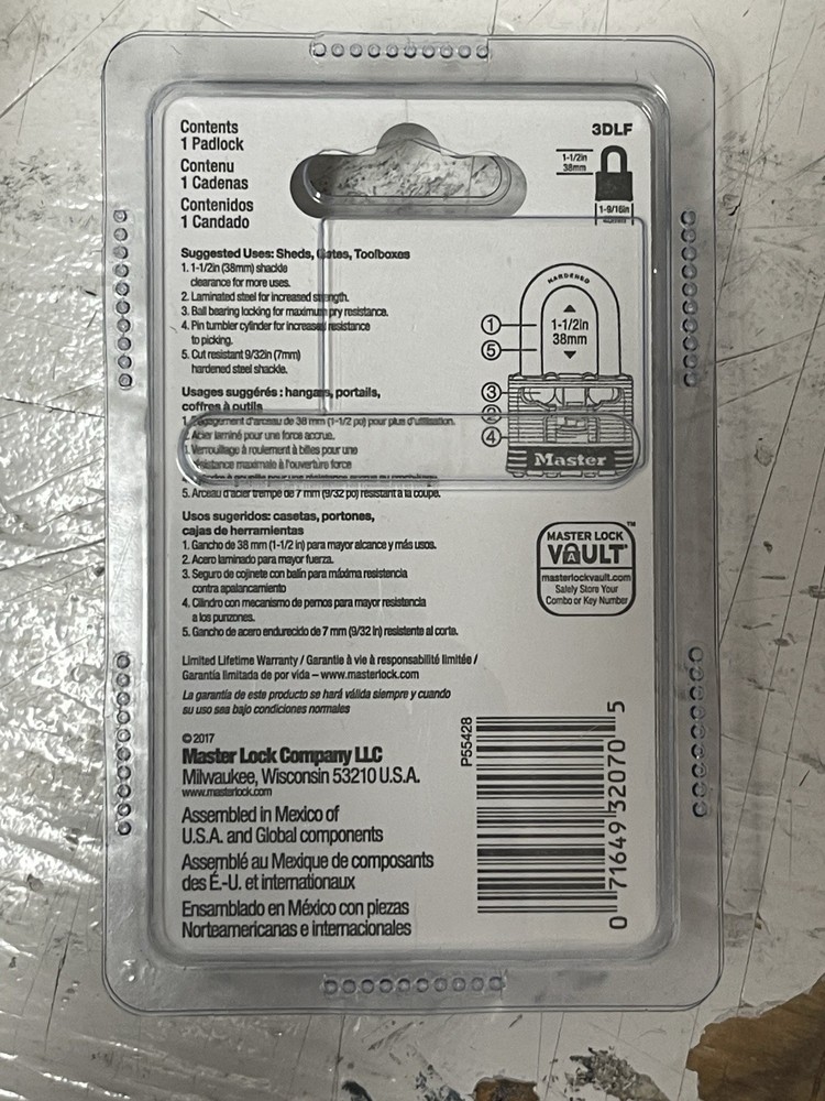 Master Lock 3DLF Padlock