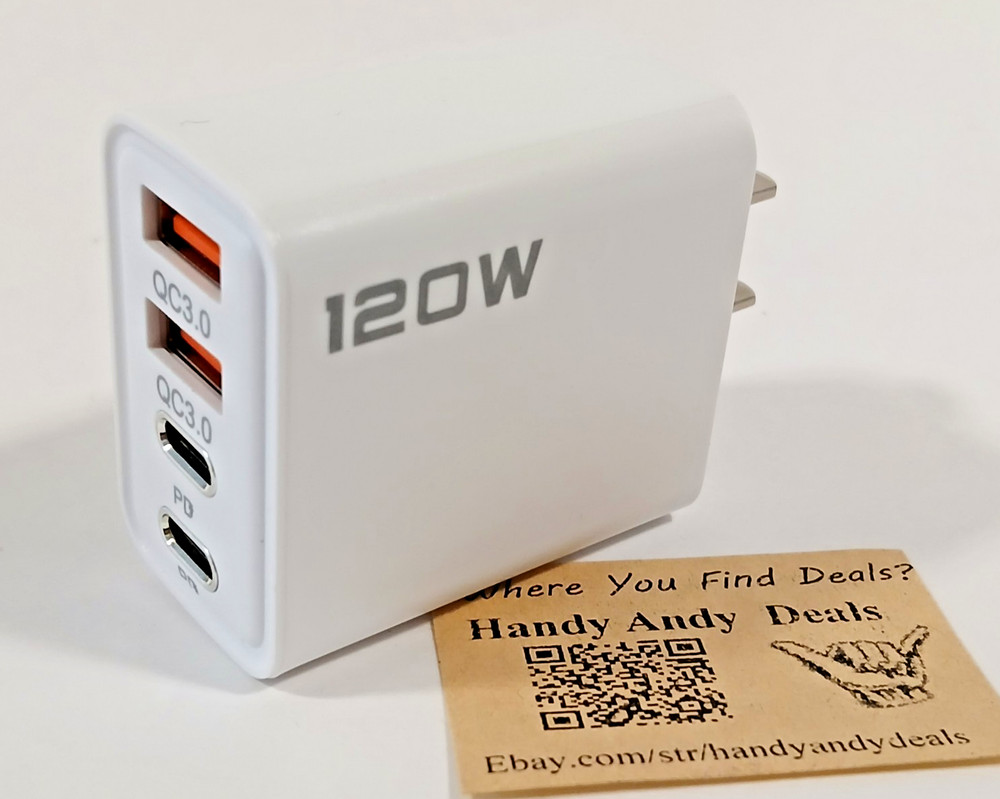 USB Type-C Wall Charging, 4 Independent Chargers in ONE: 2x(Type-C) & 2x(UBS-A)