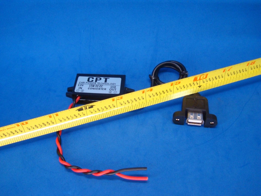 12V to 5-VOLT USB 3-AMP DC Converter Step Down Power Adapter Module Flush Mount