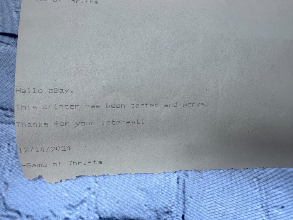 Star Micronics Gemini 10X Dot Matrix Printer GOOD WORKING COND. SEE *VIDEO*