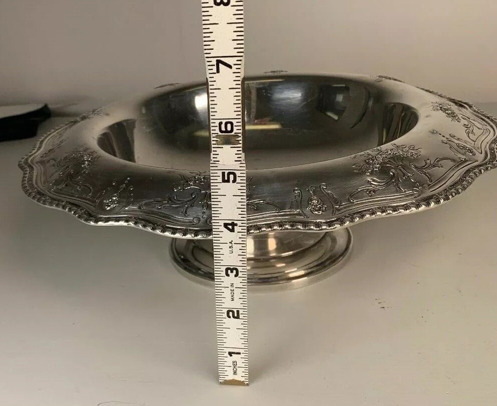 Wallace Sterling Silver Floral Compote
