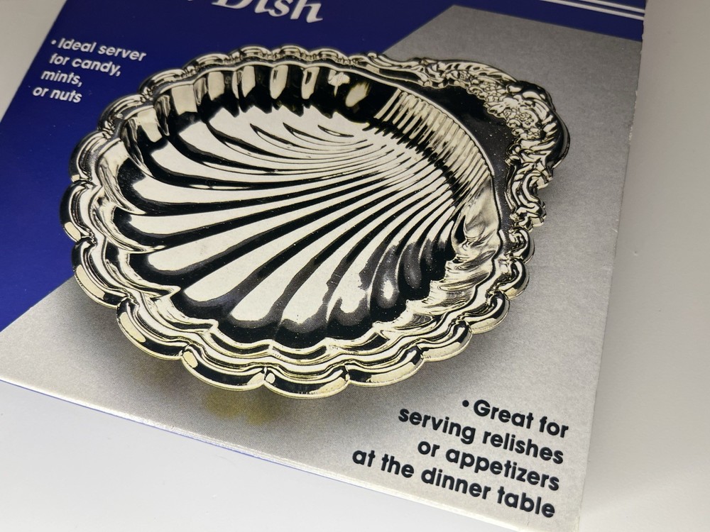 Vintage 1992 Chadwick Silverplate Shell Dish #98601 Silver Plated Serving Dish