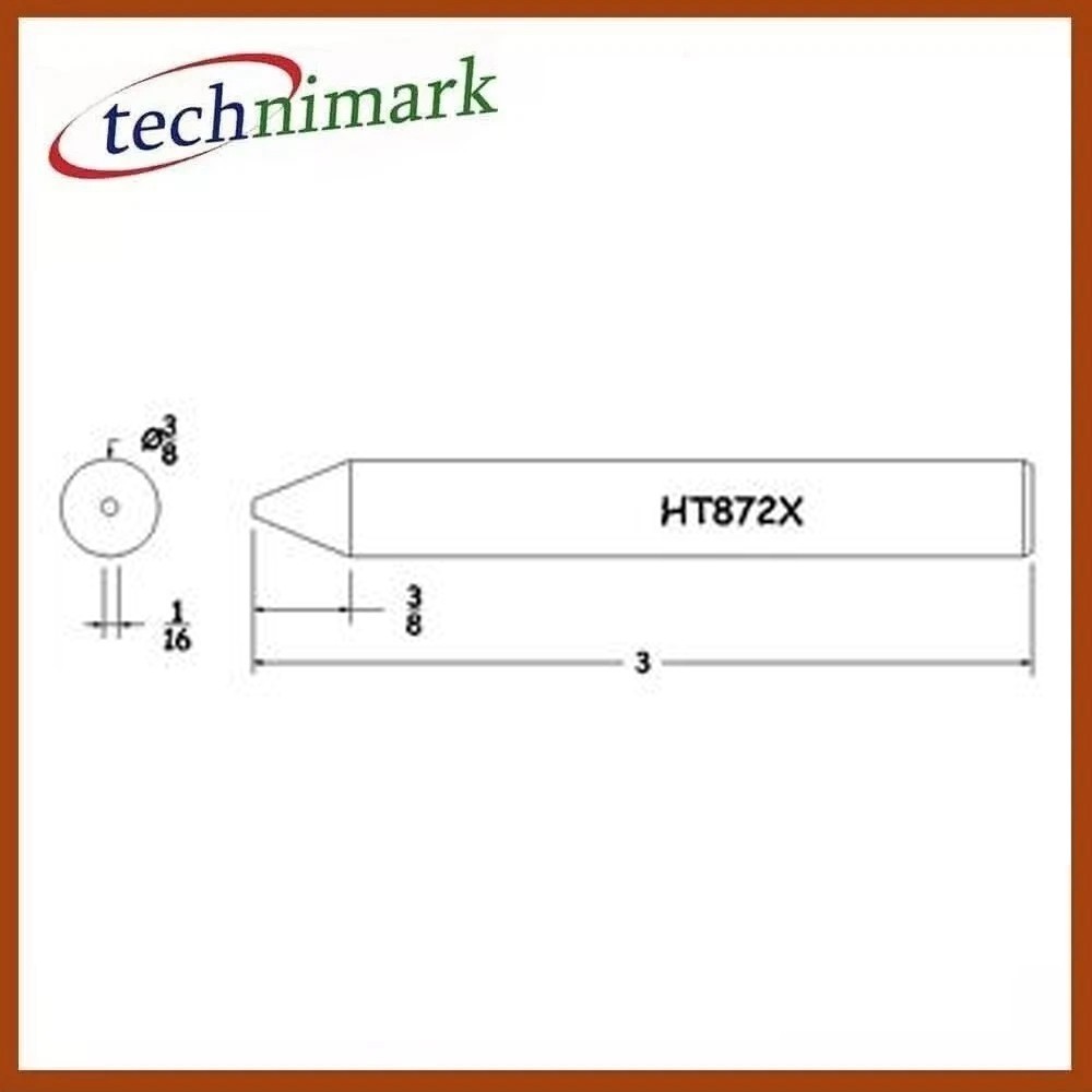 Hexacon HT872X 3/8" Sharp Conical Soldering Tip