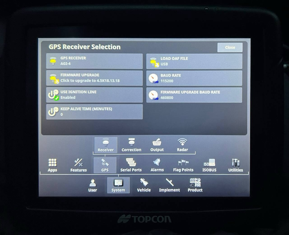 Topcon x25 8.4” console Aga4397 display