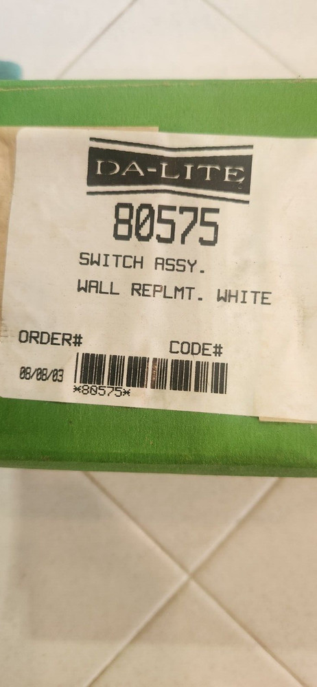 New Dalite 80575 Switch110vWhiteFreeShip !!