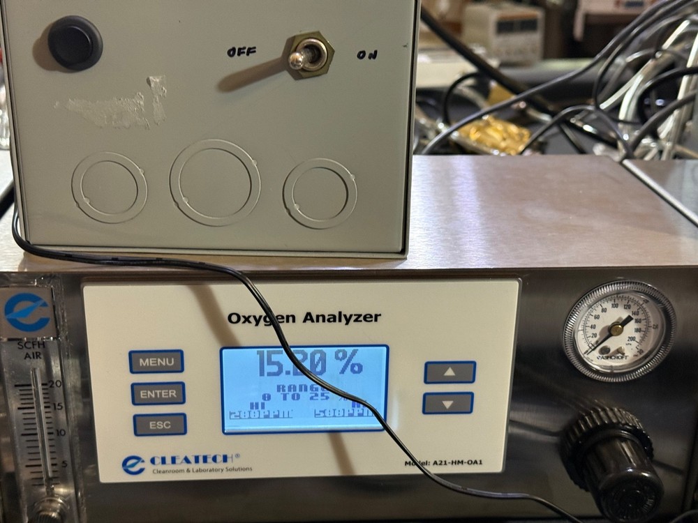 Cleatech Oxygen Analyzer Nitrogen Purge Controller with O2 Sensor A21-HM-OA1