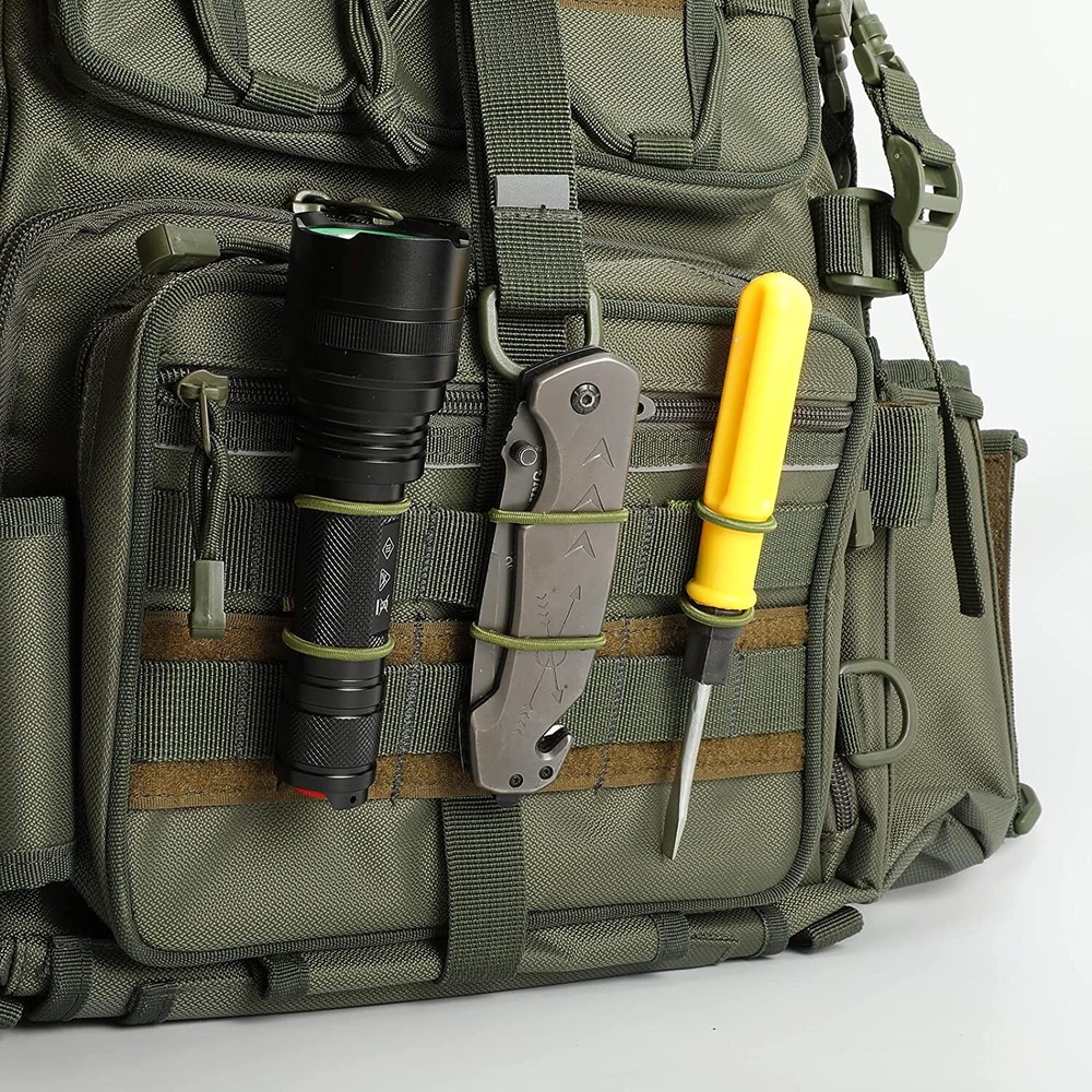 10X Molle Tactical PTT Retainer Retainers Webbing Communication Cable Fastener