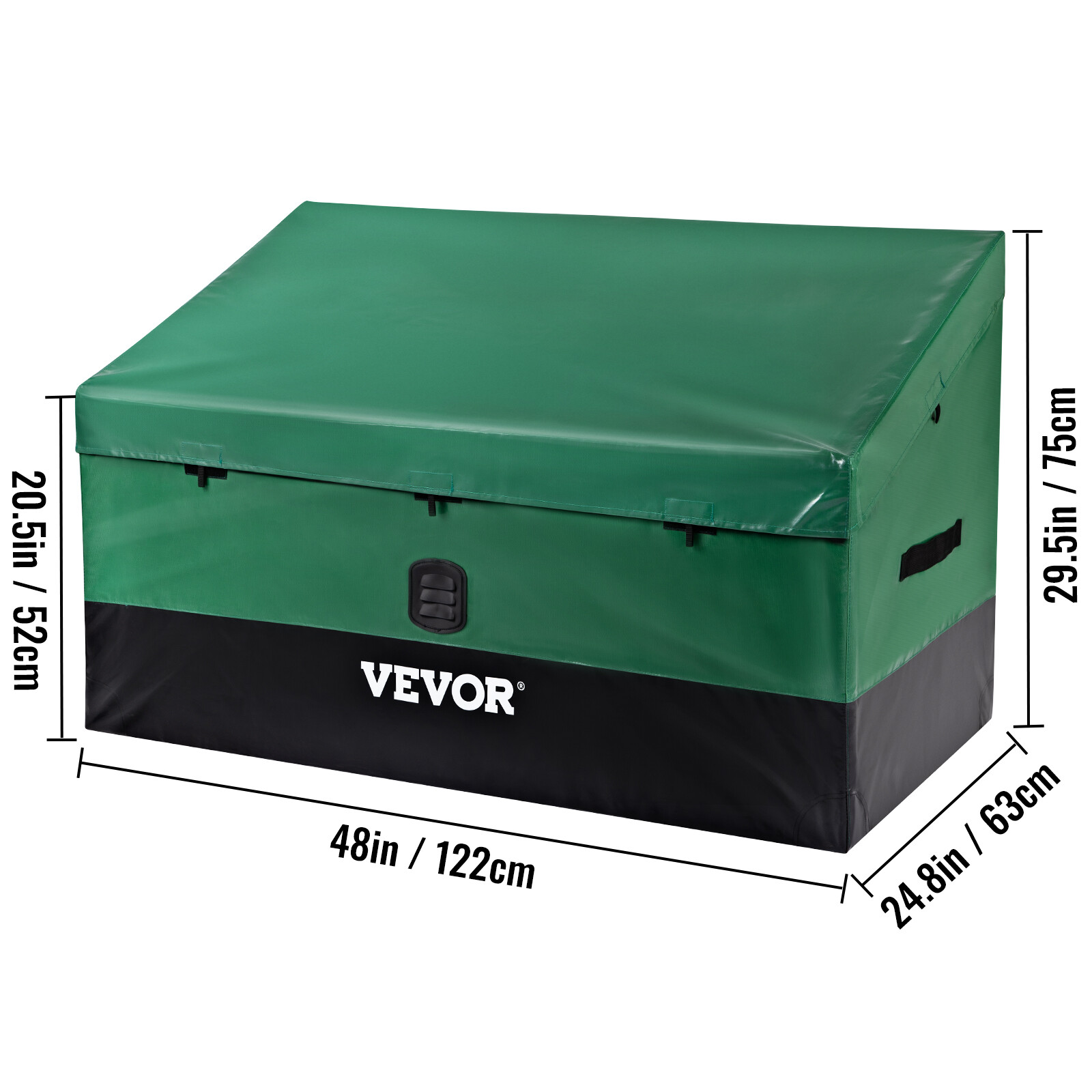 VEVOR Outdoor Storage Box Patio Deck Box 100 Gallon Waterproof PE Tarpaulin