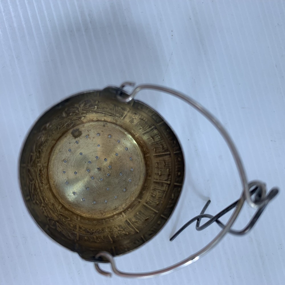 Fine Antique Solid Silver Novelty Miniature Barrel Strainer Diameter 4.3cm