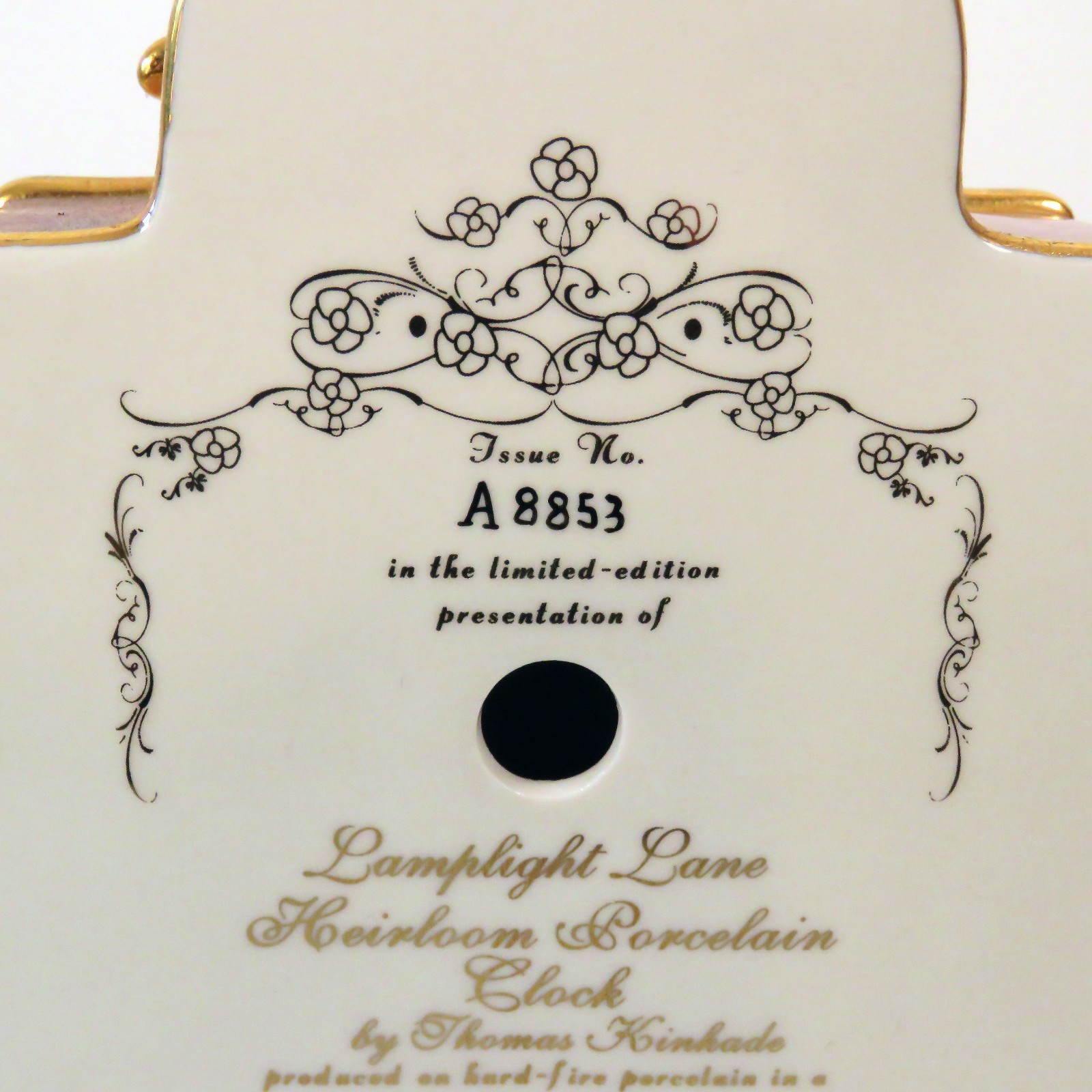 Bradford Exchange Thomas Kinkade Lamplight Lane Heirloom Porcelain Clock Ltd Ed