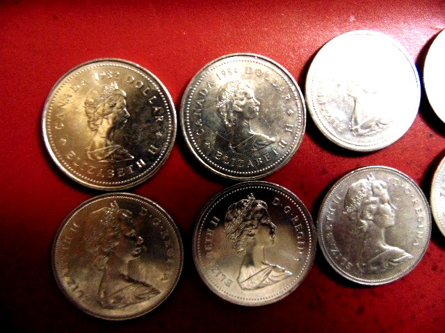 10 CANADA nickel dollar coins UNC all different dates