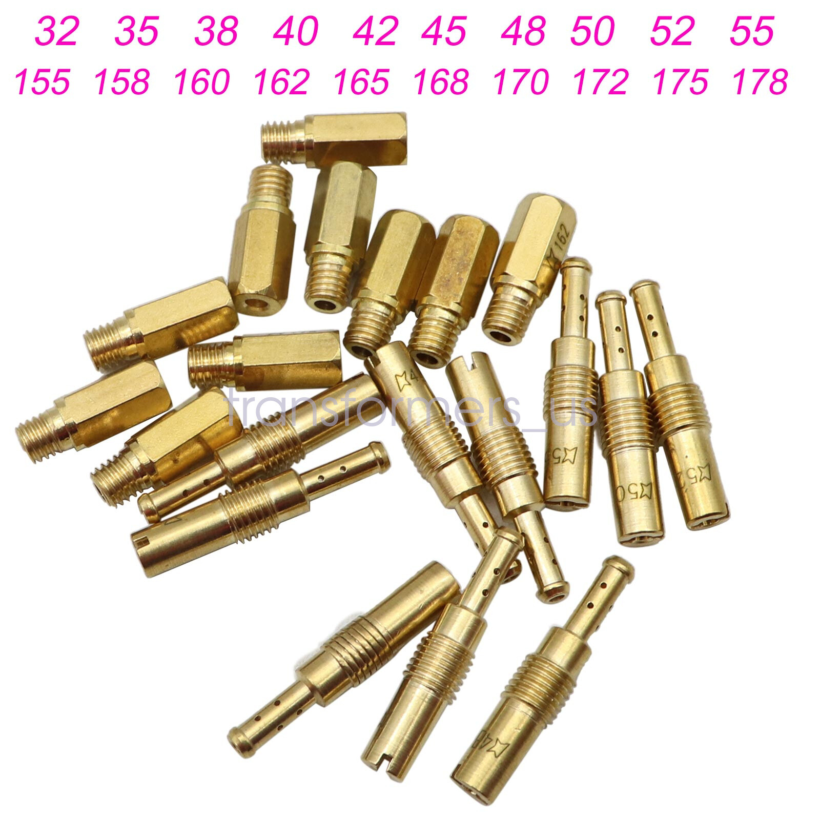 10Pcs Slow Pilot Jet 10Pcs Carburetor Main Jet kit & for PWK Keihin OKO CVK PWM