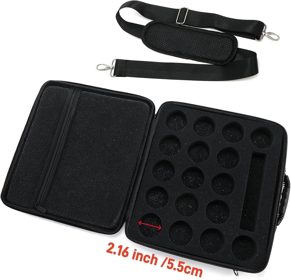 Pool Ball Carrying Case Billiard Balls Storage Bag with Handle & Adjustable