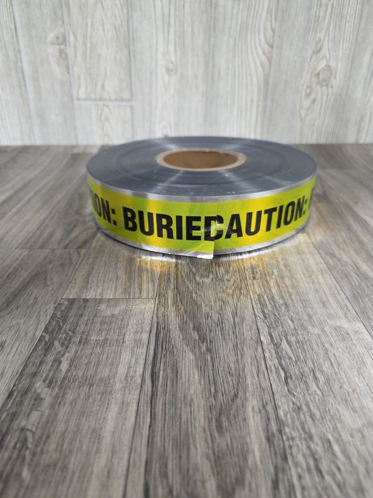 Underground Detectable Tape 2" Caution Buried Gas Line Below 1000 ft ??Unknown??