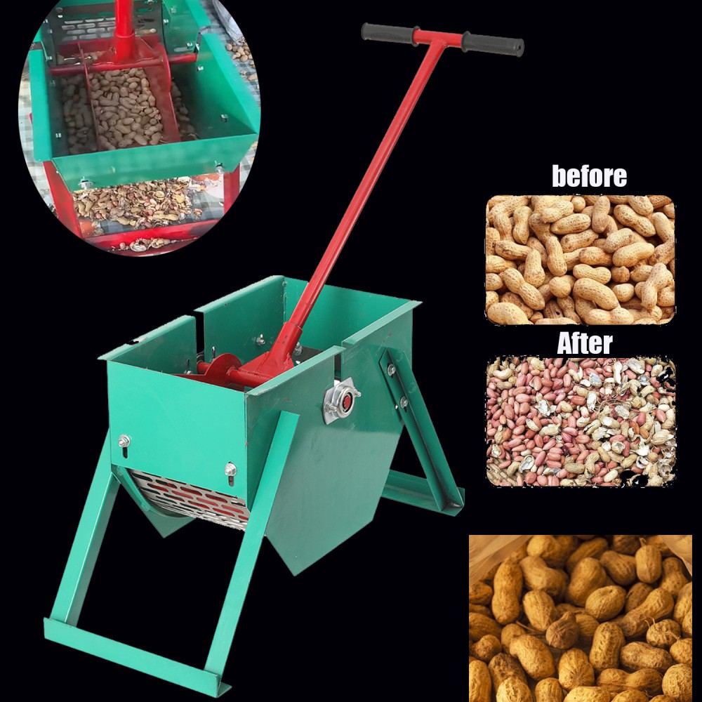 Hand Cranked Peanut Shelling Machine Small Peanut Peeling Huller for Household