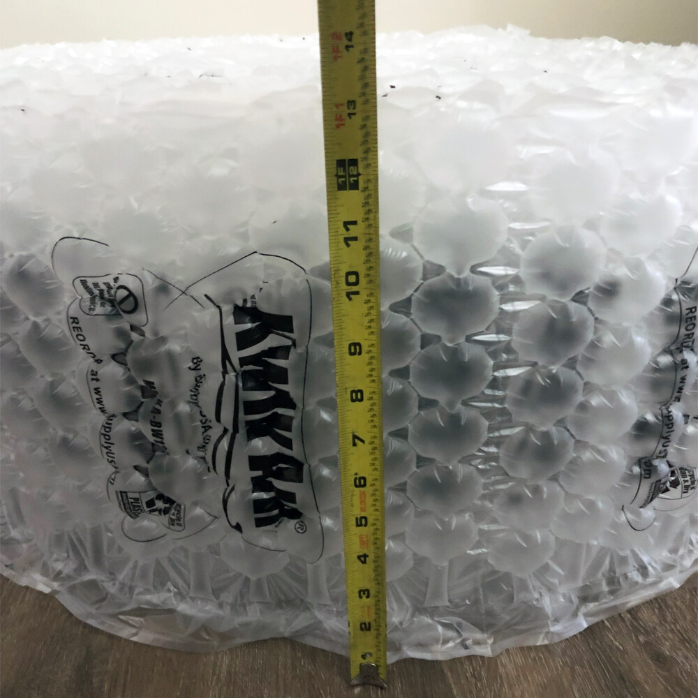 KwikAir® Bubble Cushion Wrap Roll 600' x 12" LARGE 1/2" Bubbles Perforated 10"