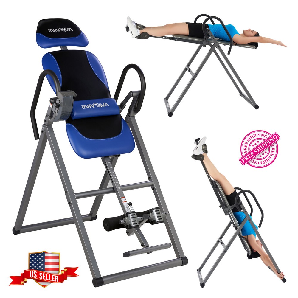Heavy Duty Inversion Table True Balance Gravity System Therapy Pain  Back Relief