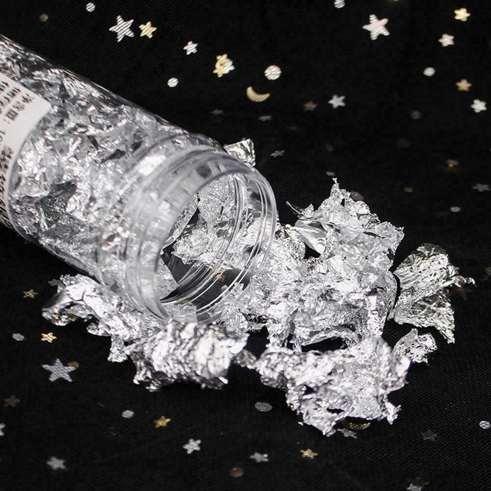 Edible Grade Genuine Pure Silver Leaf Schabin Flakes Art Cake Decorating Tools