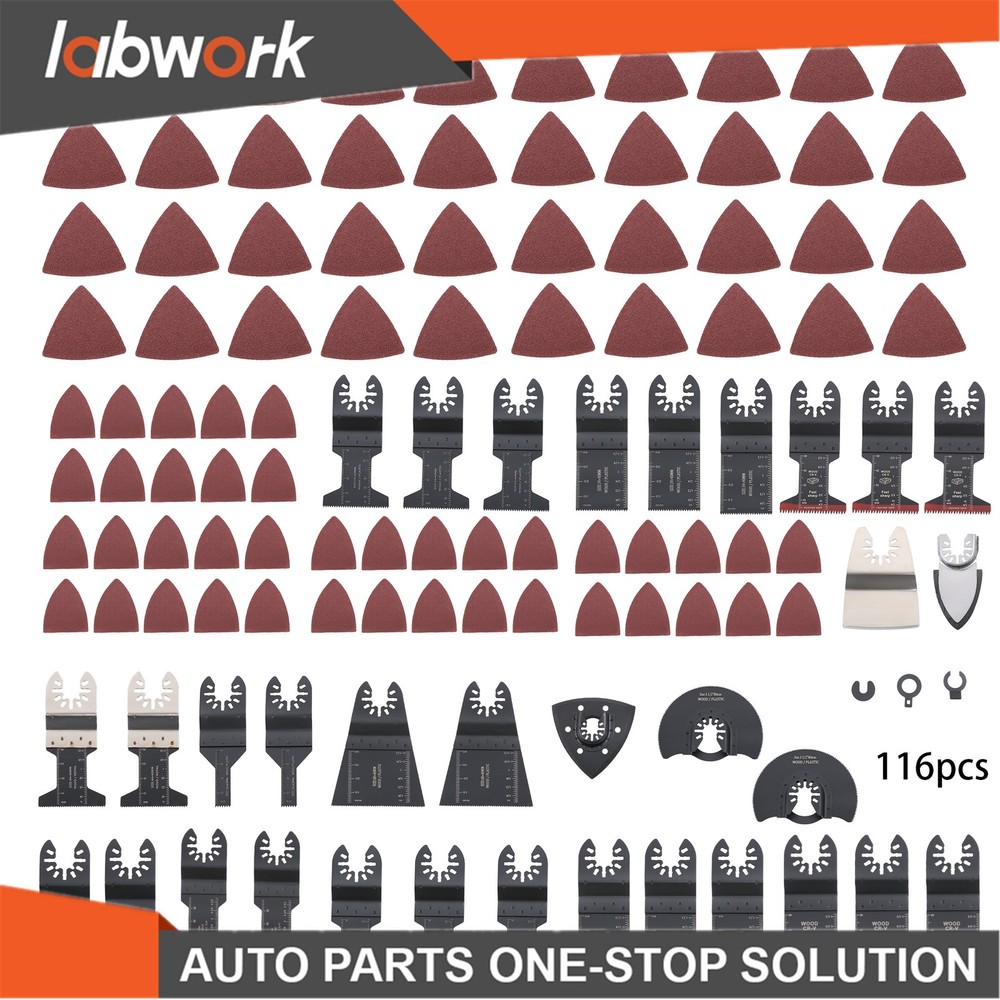 Labwork 116pcs Oscillating Multi-Tool Blades Kit - Fast Cutting & Smooth Sanding