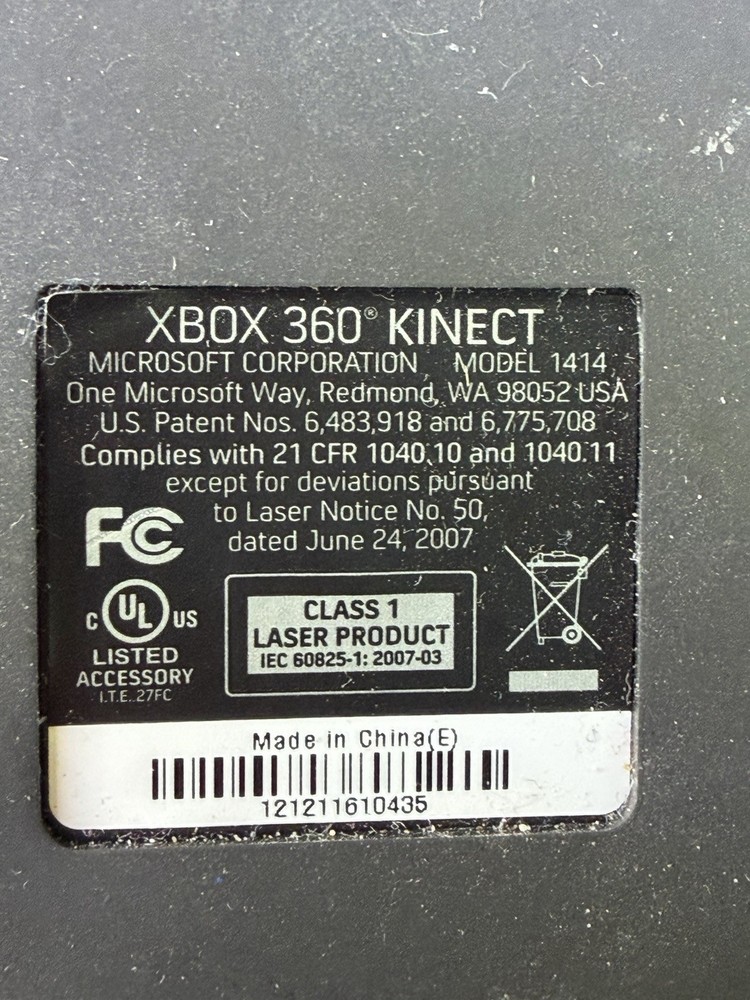 OEM Microsoft Xbox 360 Kinect Sensor Model 1414 Black Tested Working