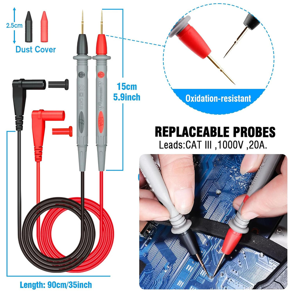 Electrical Multimeter Test Leads Set with Alligator Clips Crocodile Alligator Cl
