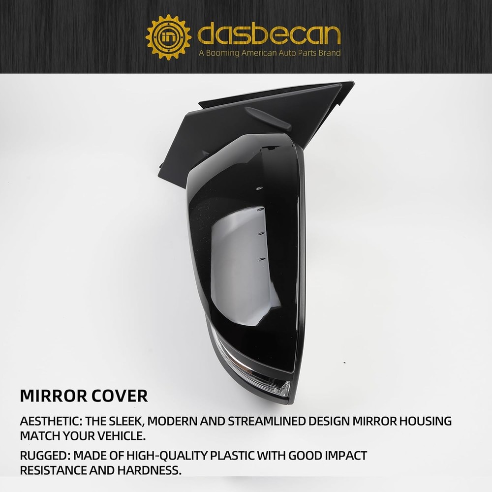 Left Driver Side Door Mirror Assembly Compatible Side, Black