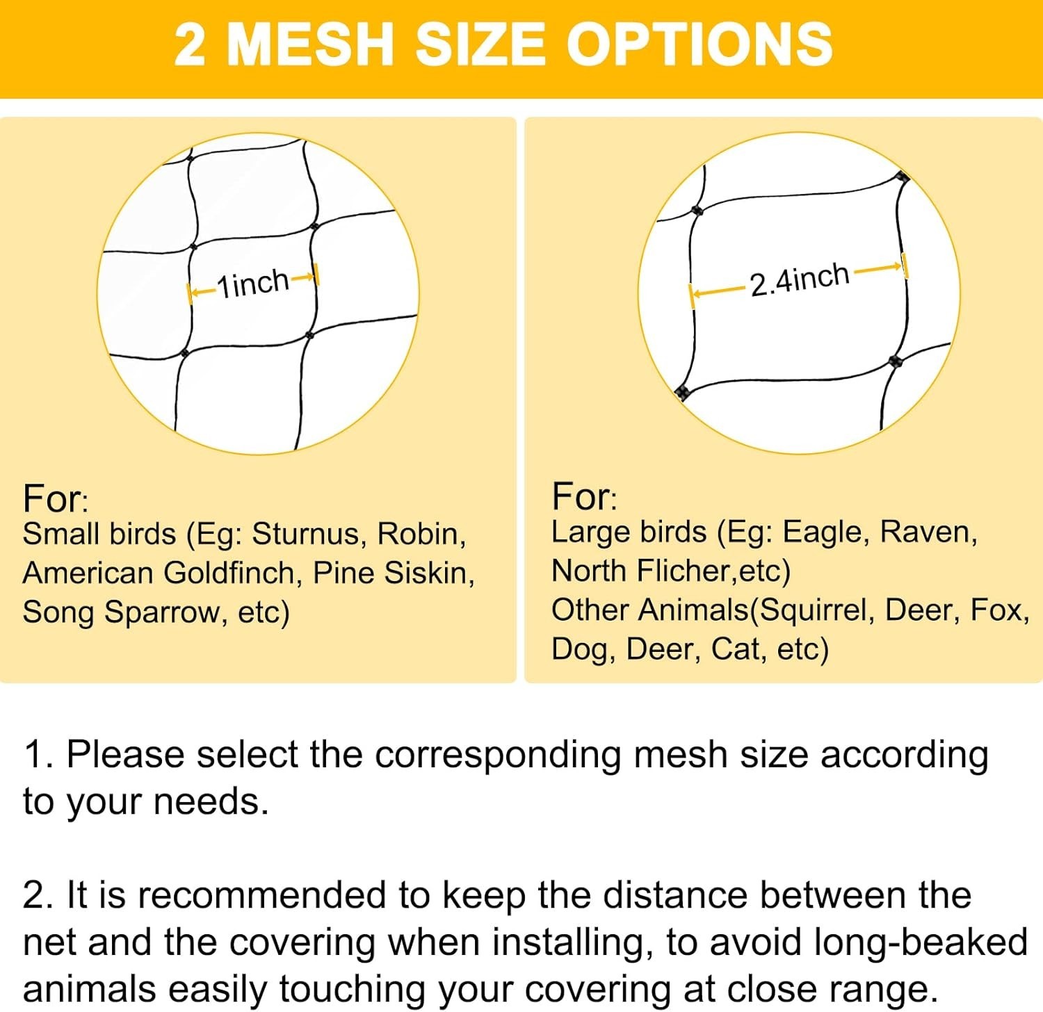 Premium Aviary Netting 25x50 FT – Heavy Duty Nylon Bird Net with 1" Mesh