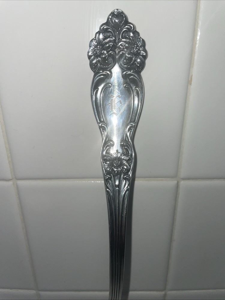 Ladle 12.5” Silver-plate 1901 Antique Reed & Barton Tiger Lily Extra Large Bowl