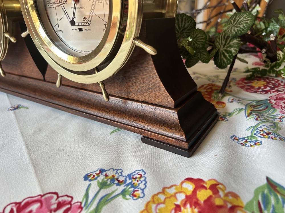 Seth Thomas Vintage Ship's Bell Clock - Barometer Set "SHIPMATES"