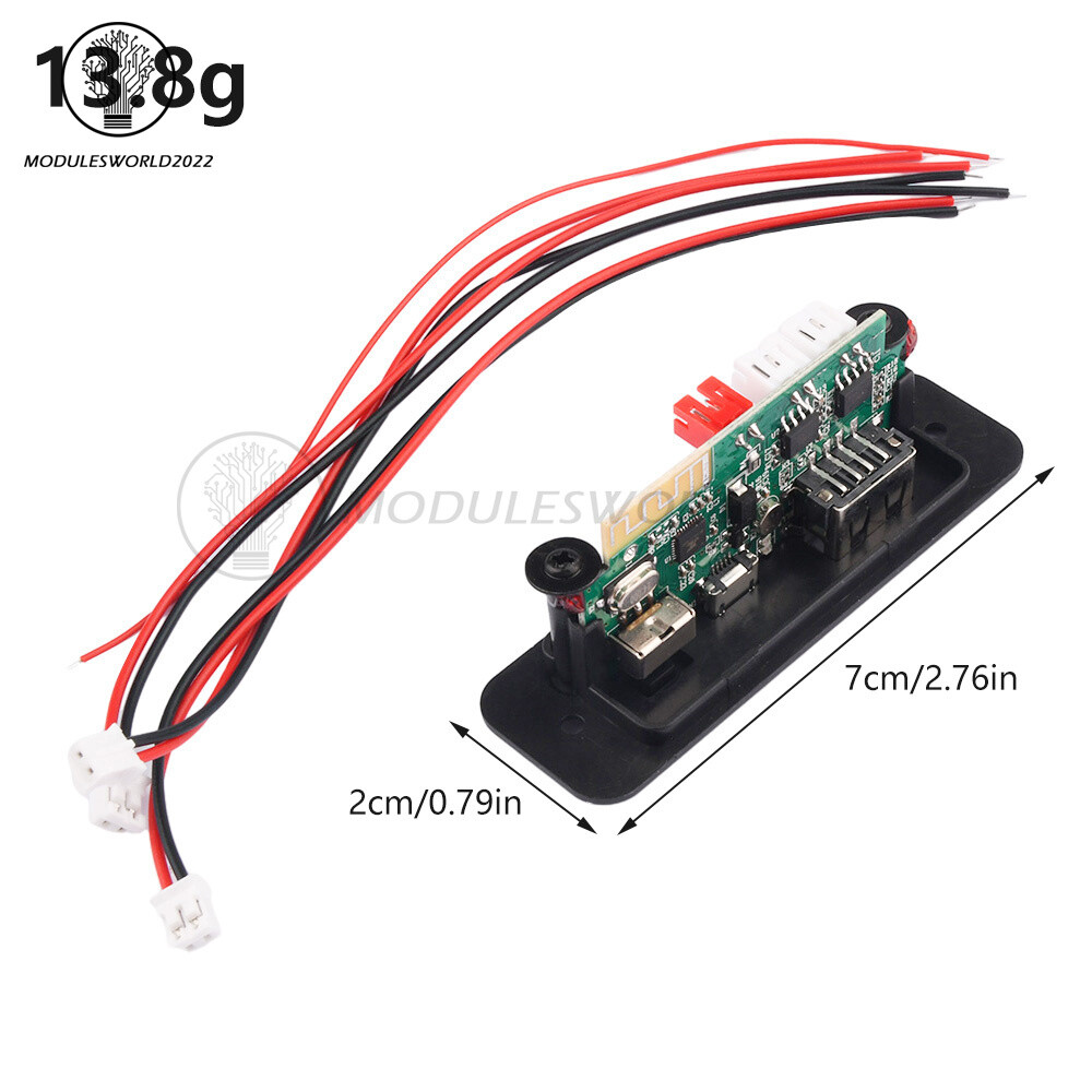DC5V Bluetooth MP3 Player Decoder Board 2*3W Car Audio Amplifier Module FM Radio