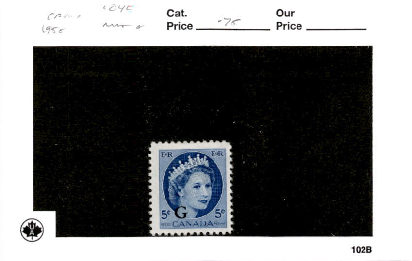 Canada, Postage Stamp, #O44 Mint Hinged, 1955 Official (AB)