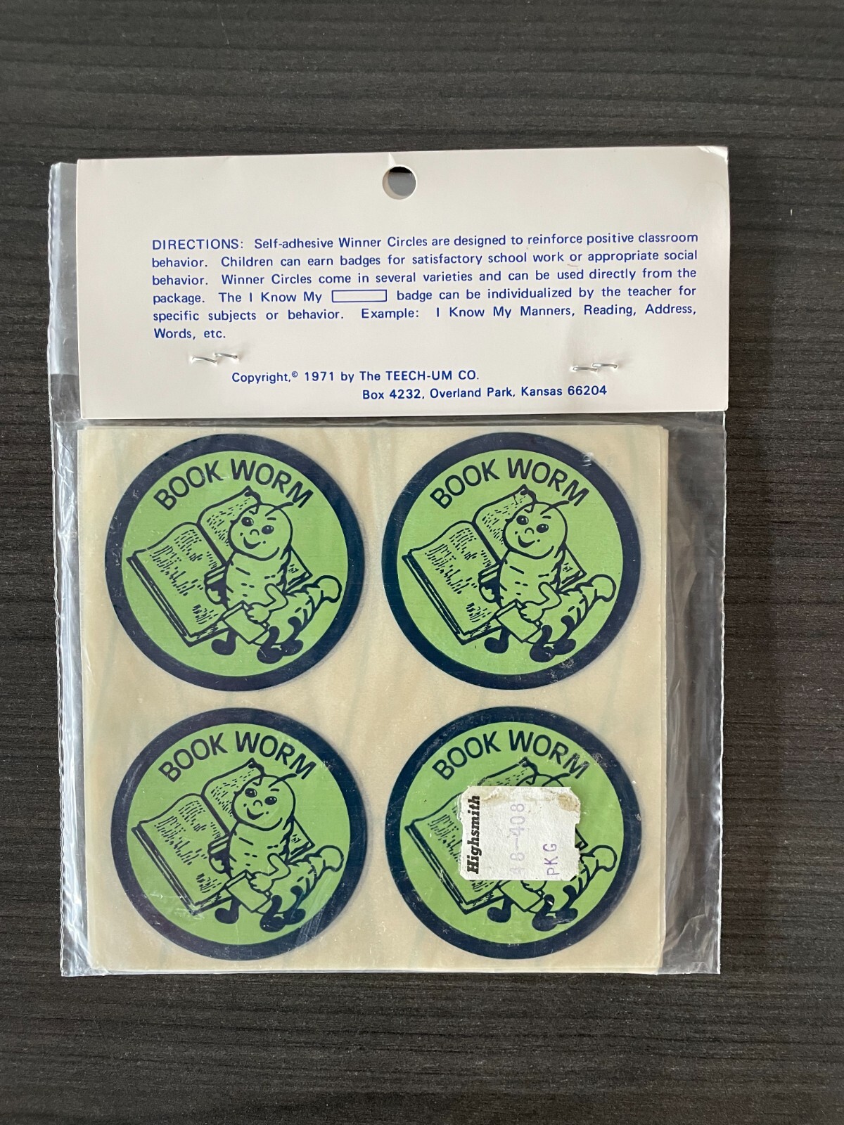 Vintage 1971 Sealed Set 96 Badges by Winner Circles #408 positive reinforcers