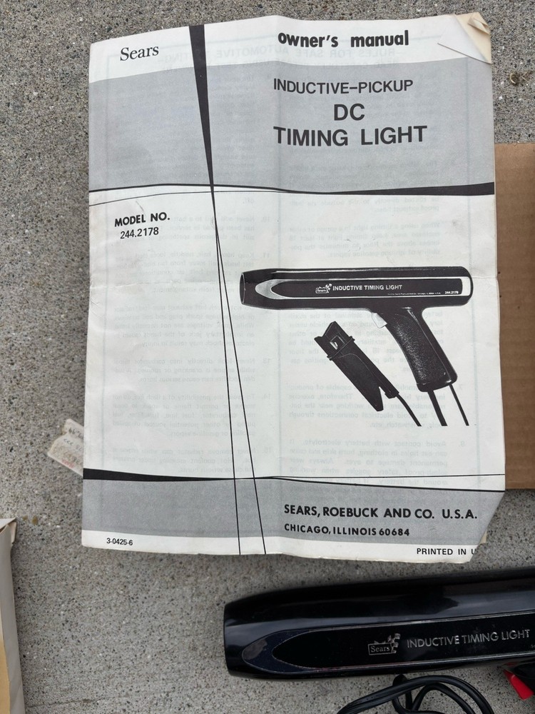 Sears Clamp On Inductive Timing Light Timing Analyzer 244-2178