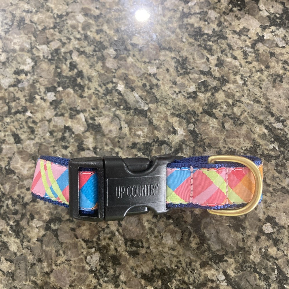 Up Country Dog Collar or Leash Multicolor Pattern Size Medium