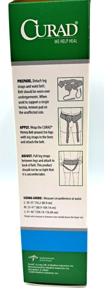Curad Hernia Belt with Compression Pads Large