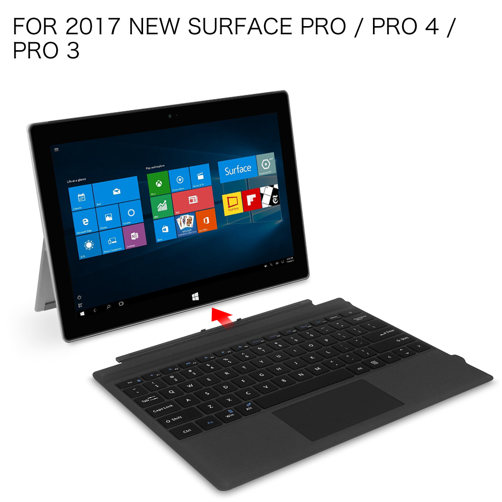 For Microsoft Surface Pro 7 Plus/ 7 /6 12.3'' Type Cover Slim Bluetooth Keyboard