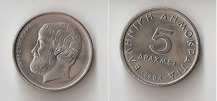 Greece 5 drachma 1984 UNC!!!