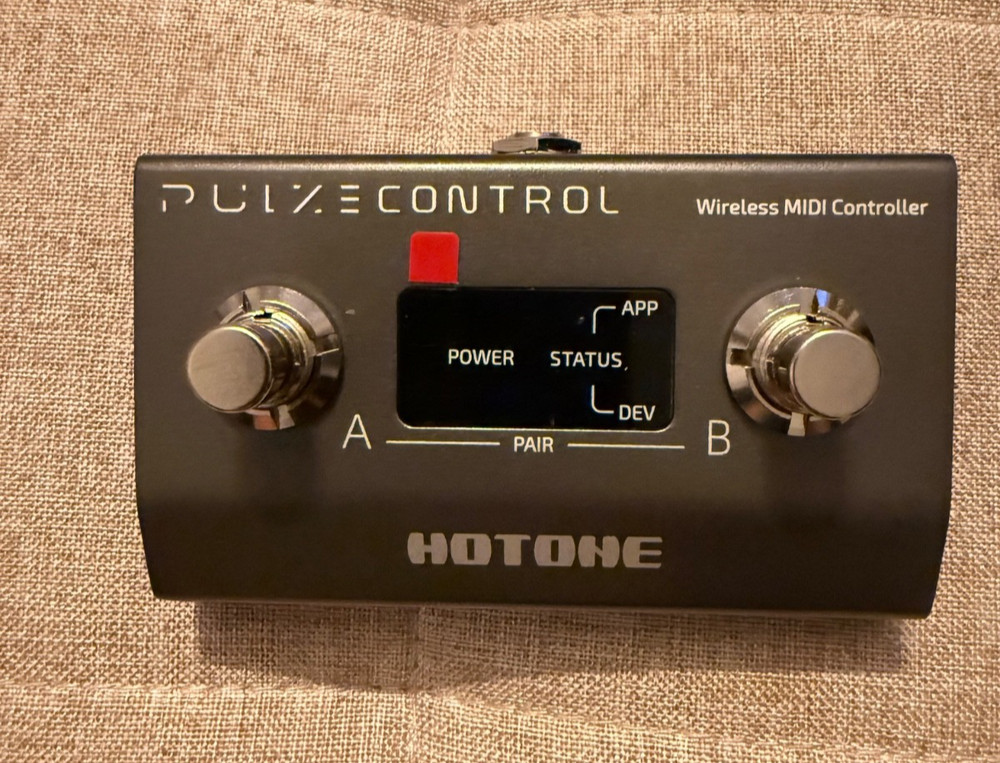 Hotone Pulse Control 2-Taste Wireless BT MIDI Fuß Controller Pedal Open Box