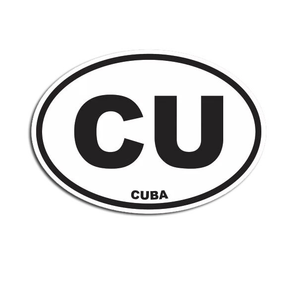 Cuba Oval Sticker Decal