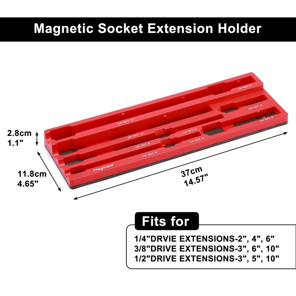 Magnetic ABS Socket Extension Organizer, Socket Extension Bar Holder, Fit for...